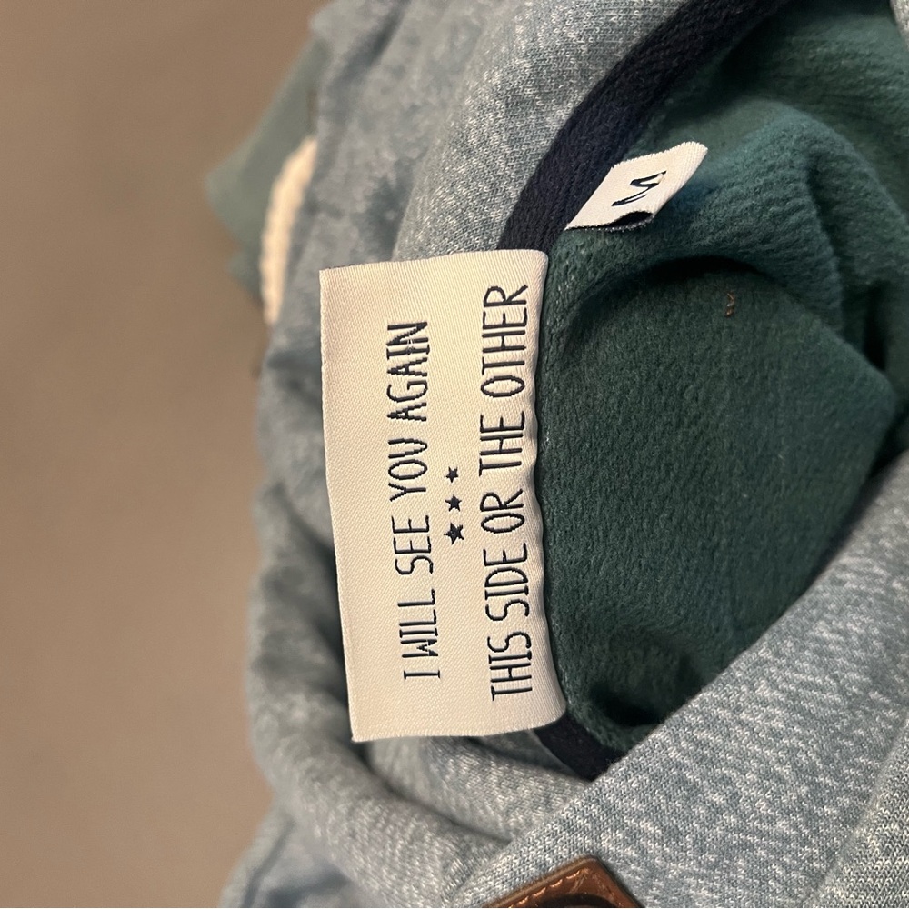 Naketano Blue Hoodie with Brown Patch - Picture 9 of 9